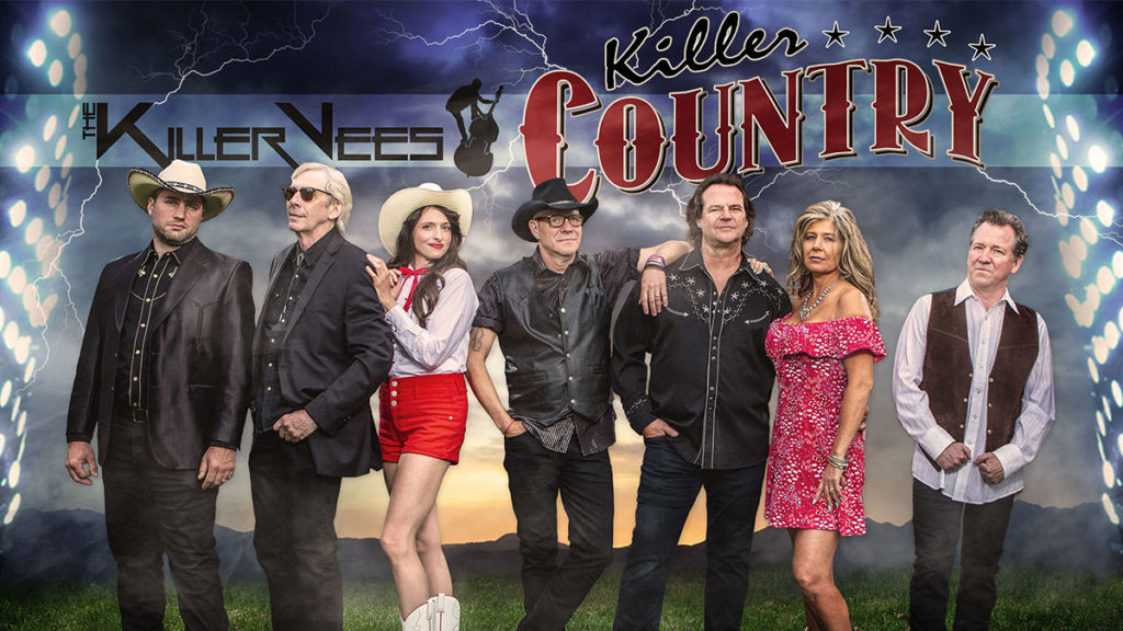 The Killer Vees Killer Country band pose for photo